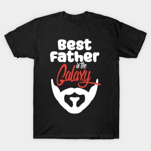 Best Father in the Galaxy-black T-Shirt